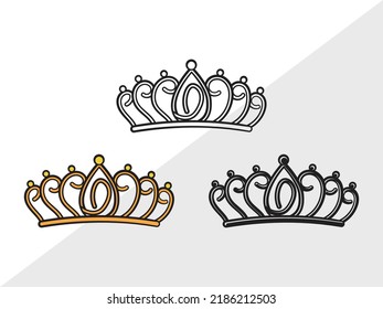 Crown SVG Printable Vector Illustration