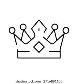 Símbolo da coroa criando uma representação visual dos conceitos de realeza, liderança, sucesso e poder, adequado para marcas, ícones e interfaces de design gráfico