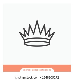 Ilustración vectorial del icono de símbolo de la corona