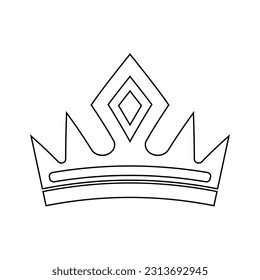 The crown is a symbol of monarchical power on a white background. Vector image.