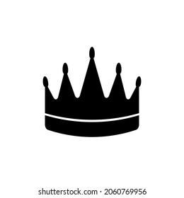 The crown is a symbol of power in black on a white background. Vector image.