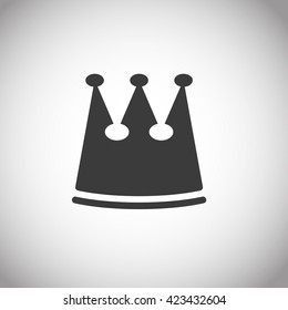 crown symbol. sign element emblem. king, knight crown.