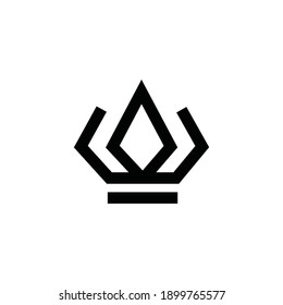 símbolo de la corona simple con un icono de estilo moderno
