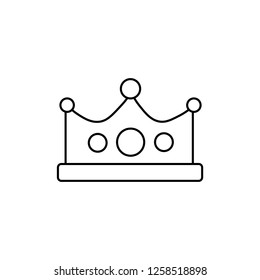 Crown Symbol. Vector icon on black white logo. text illustration EPS10.