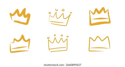 Diseño de Ilustración vectorial de símbolo de corona.eps