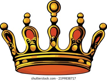 Crown   symbol with white background (vector)
