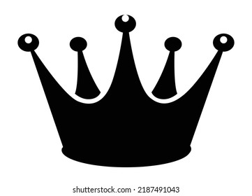 crown symbols or crown icon vector illustration, the royal symbol isolated in white background