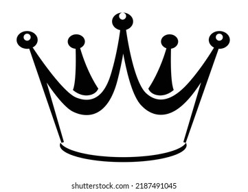 crown symbols or crown icon vector illustration, the royal symbol isolated in white background