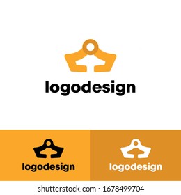 crown and t logo design modern and creative logotype