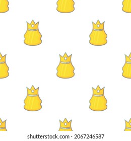 Crown tag pattern seamless background texture repeat wallpaper geometric vector