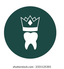 Krone mit Zähnen Vektor Symbol mit trendigen Hintergrundfarben, die leicht zu bearbeiten oder zu ändern

