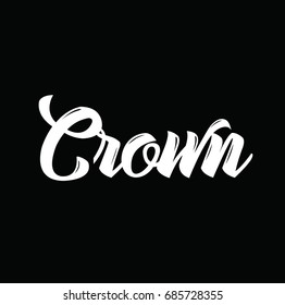 crown, text design. Vector calligraphy. Typography poster. Usable as background.