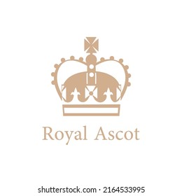 Crown And Text. Royal Ascot Concept.