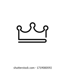 Icono fino coronado en estilo plano moderno aislado en fondo blanco. Símbolo del diseño del sitio web, logotipo, aplicación, UI. Ilustración del vector, EPS