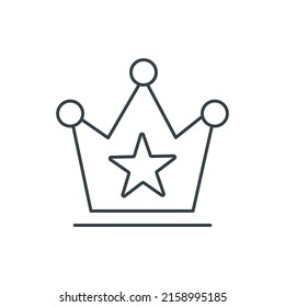 Crown thin line icon. Element of simple icon for websites, web design, mobile app, info graphics. Thin line icon for website design and development, app development on white background