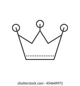 Crown thin line icon. Party vector illustration