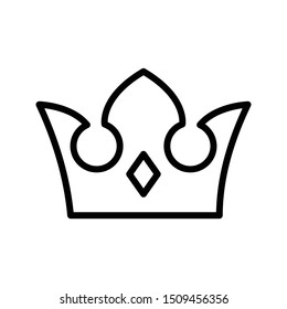 crown thin line vector icon