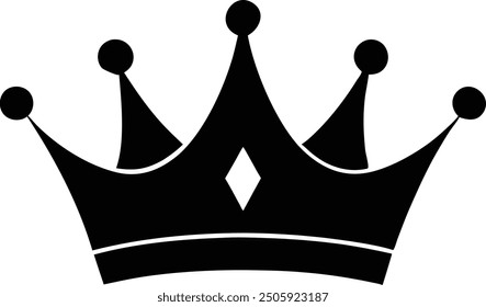 crown this is a editable eps file vector silhouette illustration 