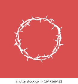 Crown of thorns. Christian vector illustration