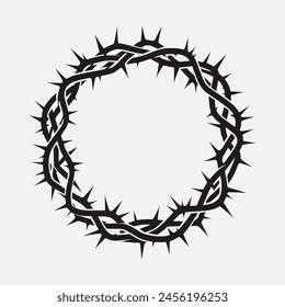 Crown of thorns. Church logo. Christian symbols. Christ's crown of thorns