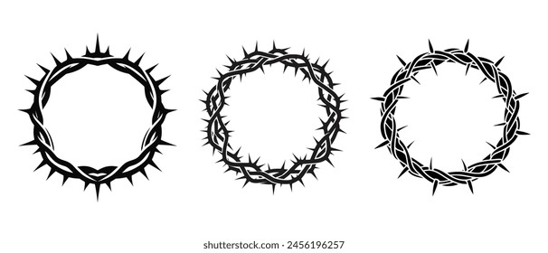 Crown of thorns. Church logo. Christian symbols. Christ's crown of thorns