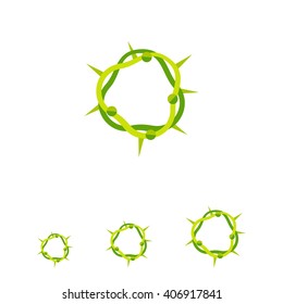 Crown of thorns flat icon