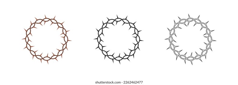Crown of thorns Icon. Communion vector.