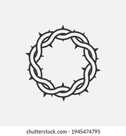 Crown of thorns icon. God friday. Vector illustration. Eps 10.