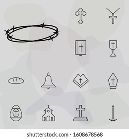 Crown of thorns icon. religion icons universal set for web and mobile