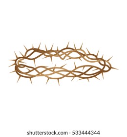 Crown of thorns isolated icon