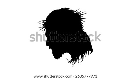 crown of thorns of jesus christ , black isolated silhouette