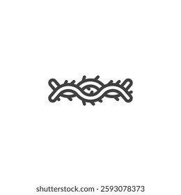 Crown of Thorns line icon. linear style sign for mobile concept and web design. A thorned crown outline vector icon. Symbol, logo illustration. Vector graphics