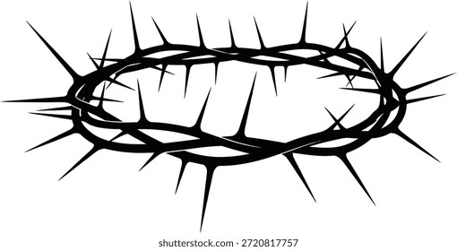 Uma coroa de espinhos sobre um fundo branco simbolizando sacrifício e fé