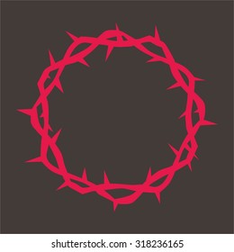 Crown of thorns in red