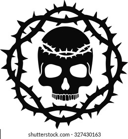 crown of thorns skull