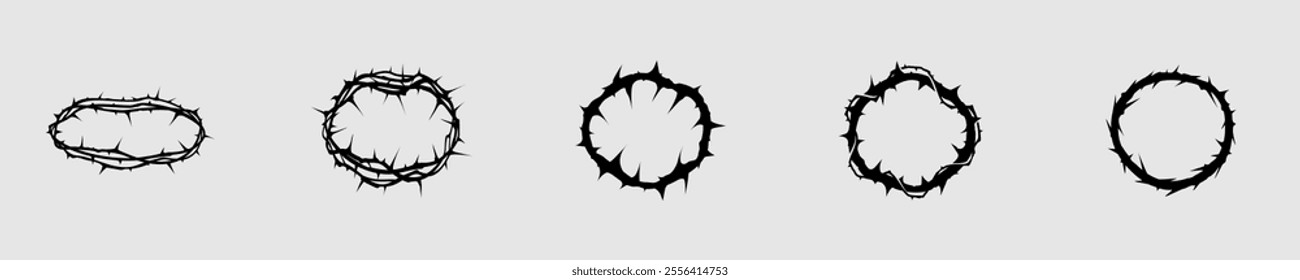 Crown of thorns vector icon