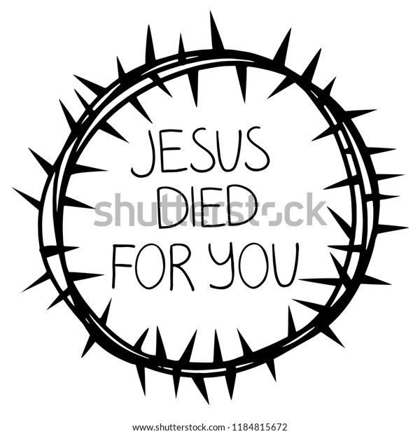 Crown Thorns Vector Illustration Jesus Died Stock Vector (Royalty Free ...