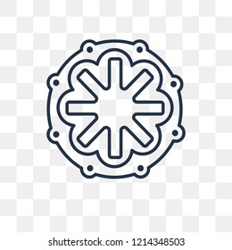 Crown of thorns vector outline icon isolated on transparent background, high quality linear Crown of thorns transparency concept can be used web and mobile