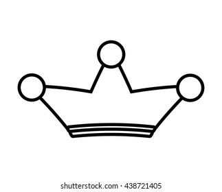 crown of three points. Royalty icon. vector graphic