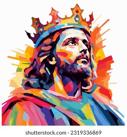 Crown throne worship Adorned majestic crown Jes vector illustration religion illustration