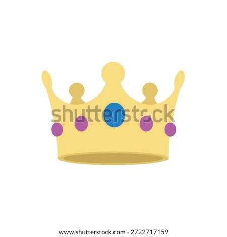 crown tiara gem royal king prince princess queen gold win winner winning emoji symbol sign icon vector illustration isolated flat
