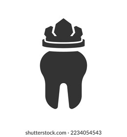 Crown tooth icon, Vector Graphics