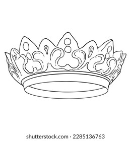 Crown of twelve stars drawing, represent the twelve apostles, and symbol of Saint Mary exalted status as the Queen of Heaven. Representation of Mary's purity and her sinlessness, mother of Jesus.