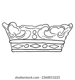 Crown of twelve stars drawing, represent the twelve apostles, and symbol of Saint Mary exalted status as the Queen of Heaven. Representation of Mary's purity and her sinlessness, mother of Jesus.