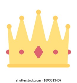 crown using soft color and flat style