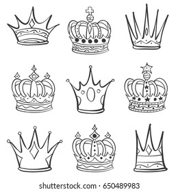 Crown various hand draw collection