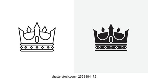 Conjunto de ícones de vetor da coroa. Ilustrador de vetor de ações. EPS 10