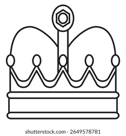 Crown vetor art, coroa clip art, preto e branco coroa clip art, coroa linha arte vetor ilustração