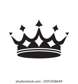 Crown vector art, king crown silhouette vector design icon