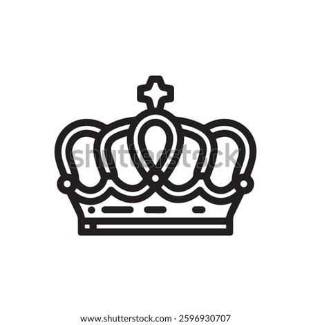 Crown vector art, king crown silhouette vector design icon